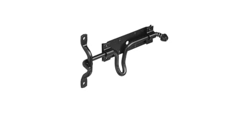 National Hardware Vinyl Gate Automatic Latch, Hot-Rolled Steel, Black