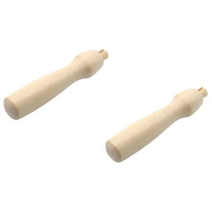 HAJXZH 2 PCS Needle Felting Tools Wooden Cross Stitch Felting Needle Handles for DIY Wool Felt Handicrafts