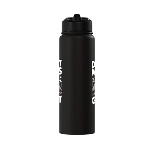 Don´t Mess With My Goat Cute Coat Pygmy Goat Farmer Stainless Steel Insulated Water Bottle - color: Black