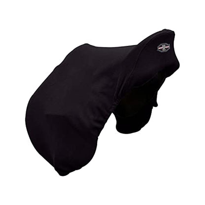 Harrison Howard Fleece Saddle Cover for GP/Close Contact Saddles, Dust Protection, Machine Washable, Elastic Fit-Black - color: Black, size: GP/CC-One Size