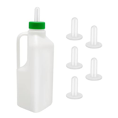 850ML Animal Feeding Bottle with 5 Nipples Lamb Nursing Bottle Feeding Goat Milk Bottle Calf Milk Feeder Bottle for Sheep Lambs Piglets