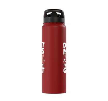 Don´t Mess With My Goat Cute Coat Pygmy Goat Farmer Stainless Steel Insulated Water Bottle - color: Red