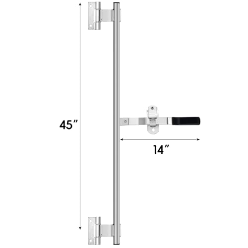 Hicarer Silver Cam Bar Enclosed Lock Trailer Zinc Plated, Silver, 45 Inch - color: Silver, size: 45 Inch