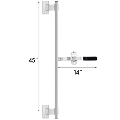 Hicarer Silver Cam Bar Enclosed Lock Trailer Zinc Plated, Silver, 45 Inch - color: Silver, size: 45 Inch