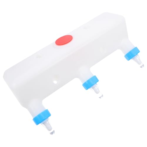 Yardwe 3L Lamb Milk Feeder, Plastic Bottle with 3 Nipples for Baby Goats Piglets and Lambs, Livestock Feeding Supplies for Farm Ranch