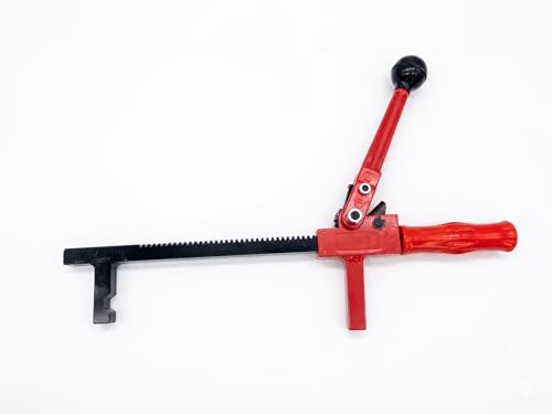 Chain Link Fence Stretcher Tool Ratcheting Heavy Duty | Replacement for manual fence pulling,uses a long-leverage ratchet gear to tension chain link and barbed wire with one person.