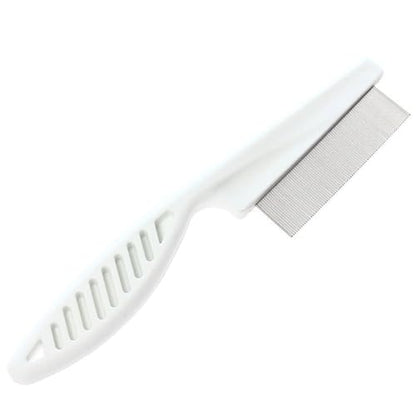 2Pcs White Long Handle Metal Hair Nit Comb Remove Head Nits Nit Comb For Pets Kids And Adults Lice Treatments (14cm, 18cm)，Lice Treatments，Lice Combs
