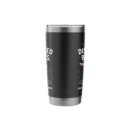 Easily Distracted by Goats Cute Coat Pygmy Goat Farmer Stainless Steel Insulated Tumbler - color: Black