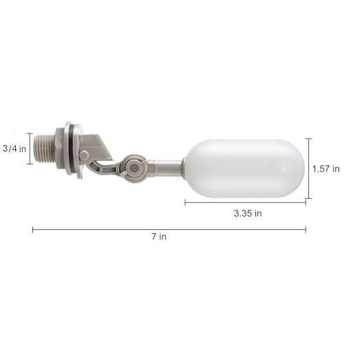 Blulu 3 Pack Float Valve 1/2 Inch Automatic Fill Float Valve, Gray - color: Gray