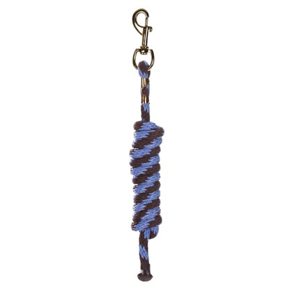 Equinavia Stella 8' Lead Rope with Snap Buckle - Light Blue/Brown - One Size - color: Light Blue/Brown
