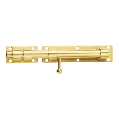 Alise 10 inch Barrel Bolt Latch,Heavy Duty Slide Lock for Barn Door | Gold SUS304 Stainless Steel Padlock-Style Slide Bolt Latch,Security Gate Latch for Wooden Fence,Interior or Outdoor Door - color: Gold, size: 10 Inch