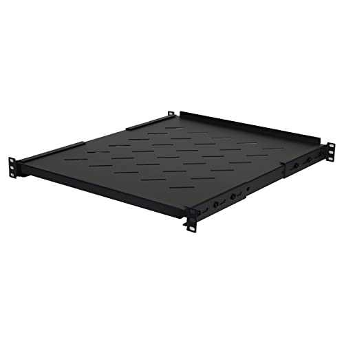 Aeons 1U 19-inch Fixed Rack Server Shelf Vented 4 Post Rack Mount Shelf 21.5 inches Adjustable Mounting Depth, for IT Data Network Cabinet Enclosure Equipment - style: 21.3" - 23.3" Fixed