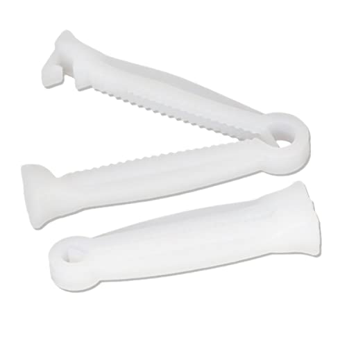 50pcs Disposable Umbilical Cord Clamp Birth Hemostatic Materials,Pig Umbilical Cord Clamp for Animals Puppy Kittens Cow Livestock Sheep,Home Birth Supplies kit，White, 5x1cm