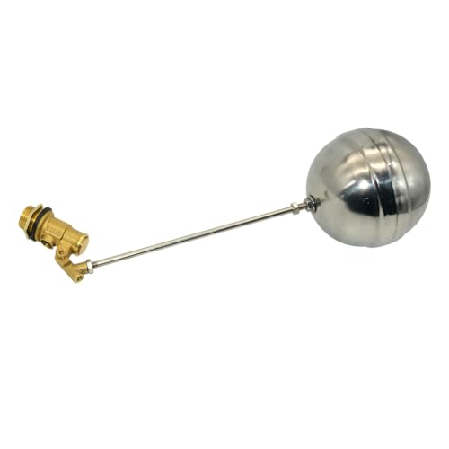 VARMHUS 304 Stainless Steel Male Thread Float Ball Valve, Brass Automatic Water Level Control for Stock Tank, Pool, and Water Tank Applications (1/2inch) - size: 1/2inch