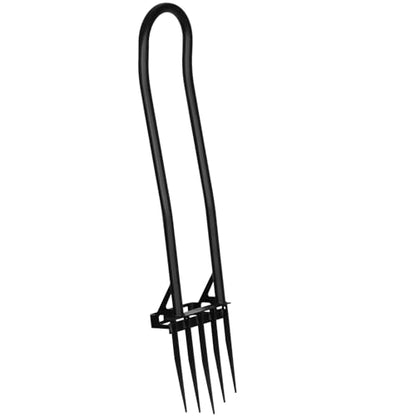 Garden BroadFork,5 Tines Heavy Duty Metal Pitchfork Hand Tiller,Integrated Potato Fork with Ergonomic U-Shaped Handle,Spading Digging Fork for Gardening,Cultivating (47" Heavy Duty BroadFork-HS)