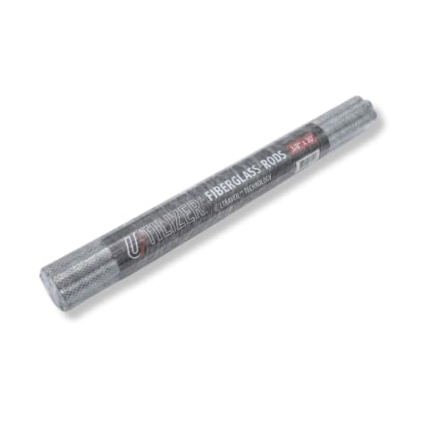 Utilizer 3/8 Inch Fiberglass Rods – 30" Electric Offset Post 12-Pack - size: 3/8 in x 30 in, 12 Pack