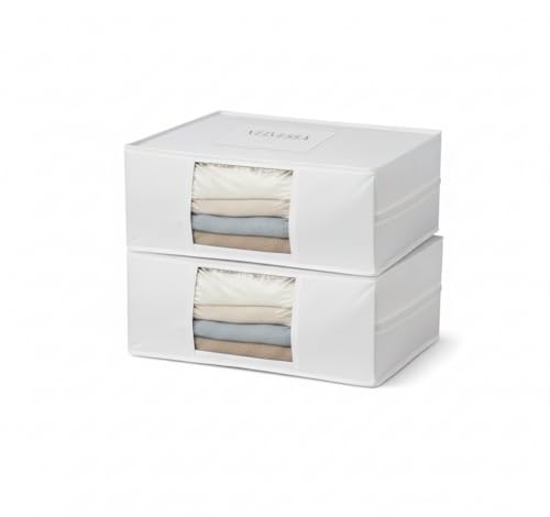 Cashmere Sweater Storage Bags | PACK OF 2 |Breathable & Washable Sweater Storage Bags | Suitable Clothes Organizer For Sweaters, Merino Wool, Scarves and more - size: SMALL