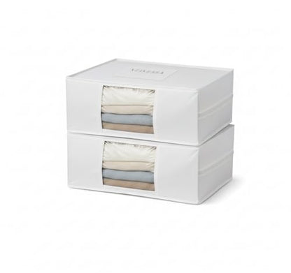 Cashmere Sweater Storage Bags | PACK OF 2 |Breathable & Washable Sweater Storage Bags | Suitable Clothes Organizer For Sweaters, Merino Wool, Scarves and more - size: SMALL