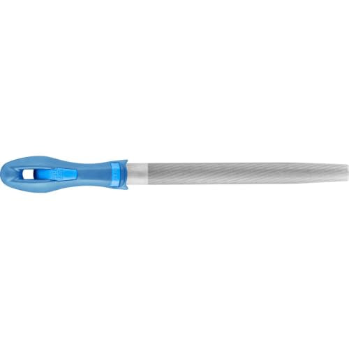 Pferd 8" Half-Round Hand File with Handle, American Pattern, Smooth Cut, Fine, 3/4" Width, 7/32" Thickness - Part 11025P