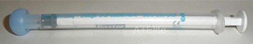 BAXA ExactaMed Oral Liquid Medication Syringe 1cc/1mL 4/PK Clear Medicine Dose Dispenser with Cap Exacta-Med Baxter Comar Latex Free