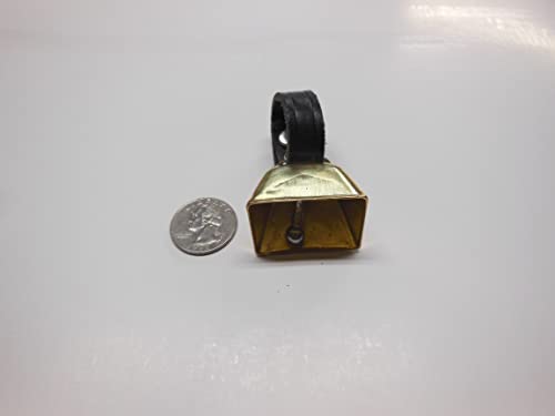 Dog Collar Cow Bell - color: Brass, size: 2) Small (1" H x 1 3/8" W)