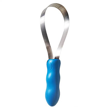 Stainless Steel Horse Curry Comb Horse Brushes for Grooming Curry Comb for Dogs Dual-Sided Shedding Blade Tool for Dogs 1 Pack Blue One Roll