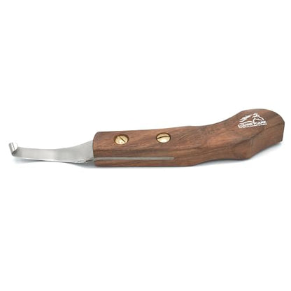 Equine Care Right-Handed Farrier Hoof Knife, Sheesham Wood Handle - style: Right Handed