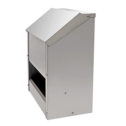 Galvanized Steel Chicken Feeders No Waste Poultry Food Dispenser