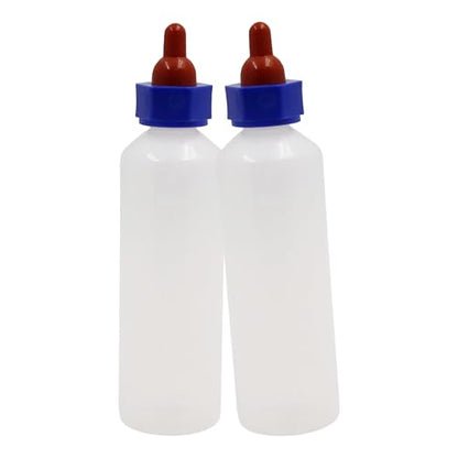 2PCS 500ml Calf Nursing Feeder Bottle with Rubber Nipple Milk Feeder Feeding Bottles,Farm Goat Calf Sheep Milk Feeder Livestock Tools (500ml 2pcs) - size: 1 Count (Pack of 2)