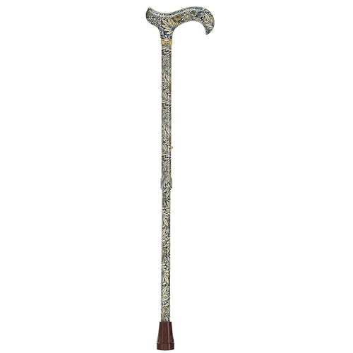 Royal RC Canes Walking Sticks for Men and Women - Stylish Designer Fashionable Adjustable Derby Canes - Lightweight Aluminum Cool Walking Sticks with HD Patterns - color: Blue /Gold Floral (Multicolor)