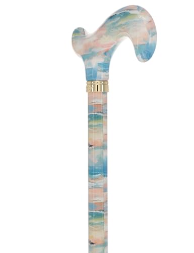 Royal RC Canes Walking Sticks for Men and Women - Stylish Designer Fashionable Adjustable Derby Canes - Lightweight Aluminum Cool Walking Sticks with HD Patterns - color: Blue