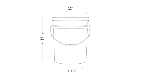 House Naturals 3.5 Gallon Food Grade BPA Free Made in USA containers Bucket Pail with Air-Tight screw on Lid (Pack of 3)