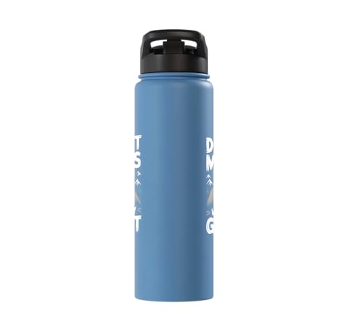 Don´t Mess With My Goat Cute Coat Pygmy Goat Farmer Stainless Steel Insulated Water Bottle - color: Light Blue