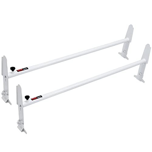 VEVOR Van Ladder Racks, 47.2-78.7 in Adjustable, 500 lbs Capacity, Alloy Steel, Compatible with Full-Size Vans, 2 Pcs White - size: for Mid-Large Size Vans