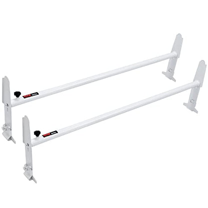 VEVOR Van Ladder Racks, 47.2-78.7 in Adjustable, 500 lbs Capacity, Alloy Steel, Compatible with Full-Size Vans, 2 Pcs White - size: for Mid-Large Size Vans