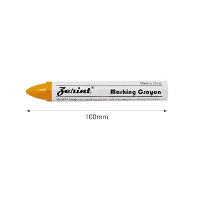 Industrial Wax Marking Crayons - Yellow (5-Pack) for Tires, Metal, Wood, Glass & Plastic - 100mm Long-Lasting Crayons, High Visibility & Scratch Resistant(HT-921Y) - color: Yellow