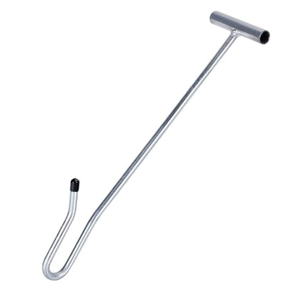 Goat Catcher Leg Hook, Sheep Catching Tools Stainless Catching Sheep Leg Crook Hook Catcher Poultry Leg Pole for Breeding Farms Grabber Capture Tool (15.74") - size: 15.74"