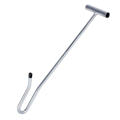 Goat Catcher Leg Hook, Sheep Catching Tools Stainless Catching Sheep Leg Crook Hook Catcher Poultry Leg Pole for Breeding Farms Grabber Capture Tool (15.74") - size: 15.74"
