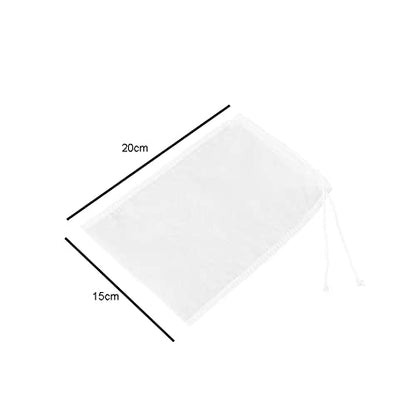 6 Pieces Nut Milk Bags Nylon Food Strainer Bags 200 Micron Milk Filter Bag Nylon Straining Bag Fine Mesh Nut Milk Bag Fine Mesh Filter Bag Coffee Filter Bag Tea Filter Bag(White, 6x8 inch)