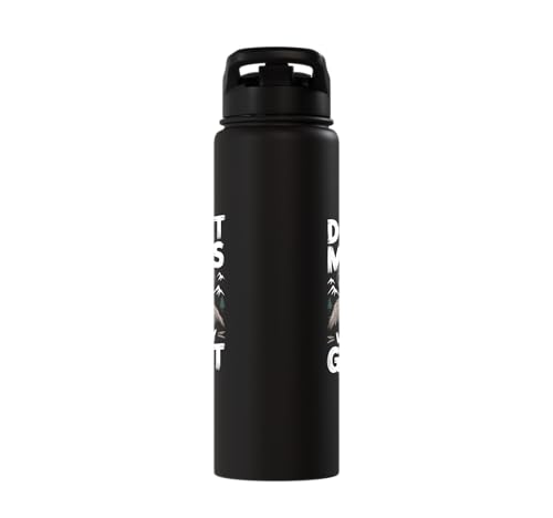 Don´t Mess With My Goat Cute Coat Pygmy Goat Farmer Stainless Steel Insulated Water Bottle - color: Black