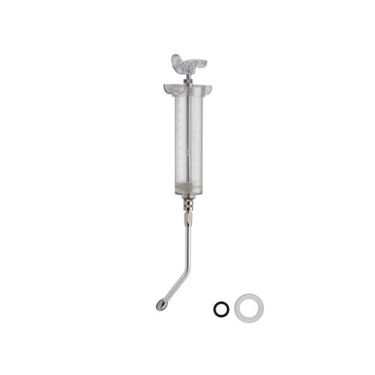 50ML Syringe with Drench Nozzle, Adjustable Dosage Detachable Drench Livestock Birds Feeding Syringe Gun for Cats Dogs Kitten Puppy Bunny Small Animals Newborn Pet Feeder Nursing Supplies (M-50ML) - size: M-50ML