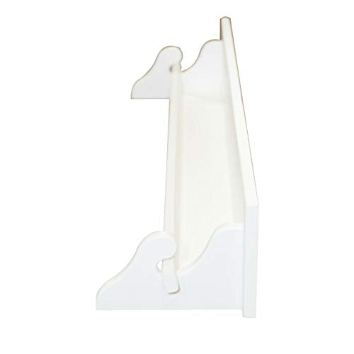 RRD Amish Made Quilt Hangers with Display Shelf Rustic Wall Hangers for Twin to King Blankets (Brown Maple Wood, White Paint, 60' L) - color: Brown Maple Wood, White Paint, size: 7"D x 60"L
