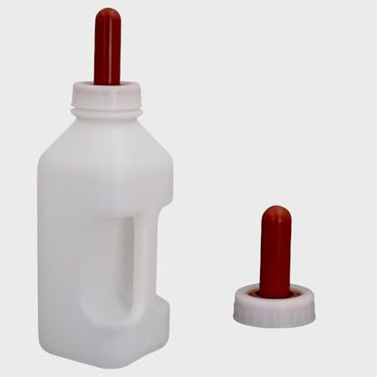 Calf Bottle with a Replacement Screw-on Nipple 2.11quart Lamb Milk Feeding Bottle for Lamb foal