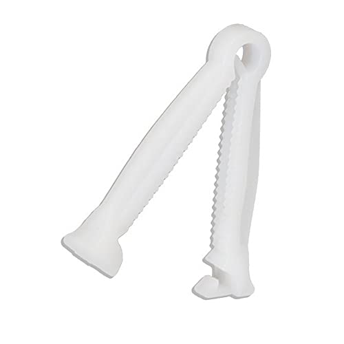 QWEQWE 100Pcs Disposable Umbilical Cord Clamp Birth Hemostatic Materials for Piglets Clamp for Cord for Animal Production, Home Birth Supplies kit,White whelping Box
