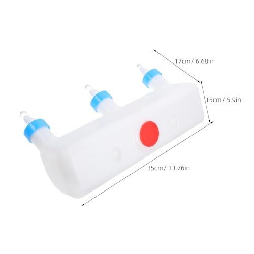 Yardwe 3L Lamb Milk Feeder, Plastic Bottle with 3 Nipples for Baby Goats Piglets and Lambs, Livestock Feeding Supplies for Farm Ranch