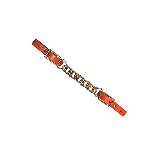 CIRCLE Y Flared Shaped Floral Stamped 1/2" Stirrup Hobble Straps with Stainless Steel Buckles - color: Regular Oil