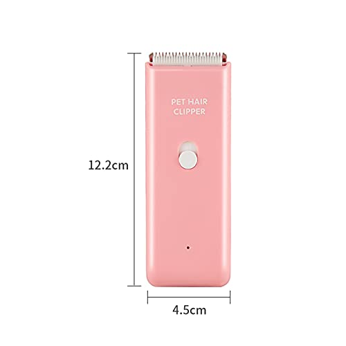 Dog Cat Home Hair Waterproof Clipper Portable Pet Shaver - color: Pink