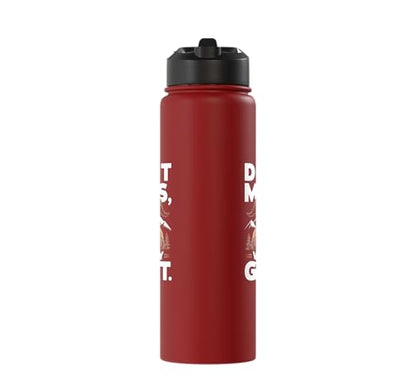 Don´t Mess With My Goat Cute Coat Pygmy Goat Farmer Stainless Steel Insulated Water Bottle - color: Red