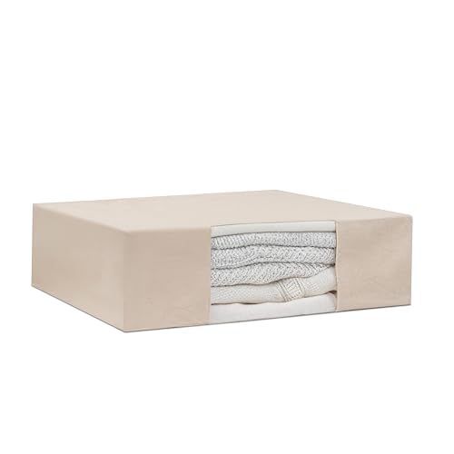 Cashmere Storage Bags - 100% Cotton, Moth Proof, Zipper Closure, Reusable, Washable Garment Storage Bags for Sweaters, Dresses - Perfect for Underbed Storage and Organizing Sweaters in Closet (1 Bag)