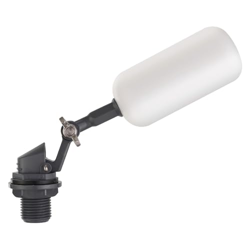 Cxztxcl Float Valve,1/2 Inch Automatic Water System Filler，Adjustable Arm for Ponds,Float Ball Valve,Plastic Aqua Pulse Float Valve，Automatic Water Level Control，Livestock Water Trough